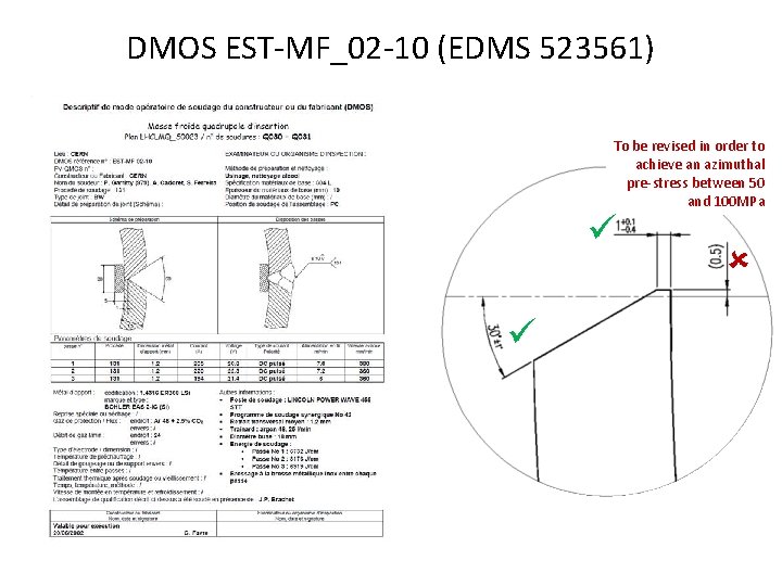 DMOS EST-MF_02 -10 (EDMS 523561) To be revised in order to achieve an azimuthal