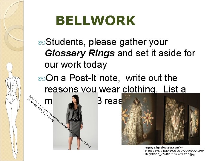 BELLWORK Students, please gather your Glossary Rings and set it aside for our work