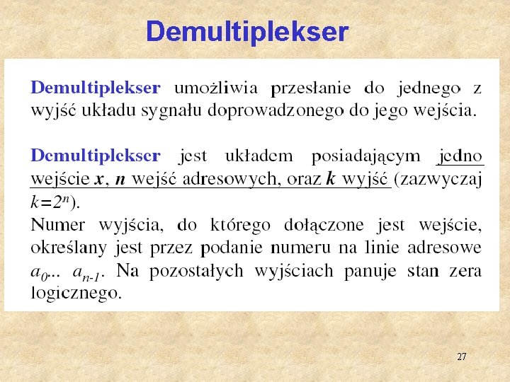 Demultiplekser 27 