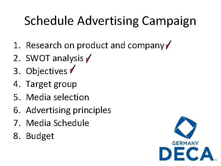 Advertising Timetable Schedule Advertising Campaign 1 2 3 4 5