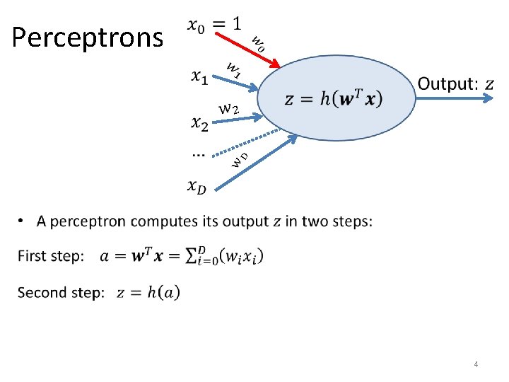 Perceptrons • 4 Perceptrons • 4