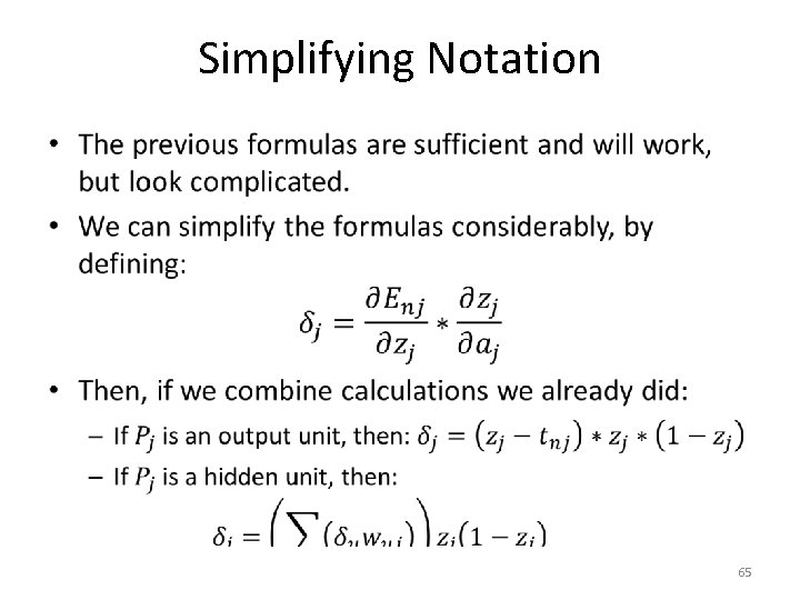 Simplifying Notation • 65 