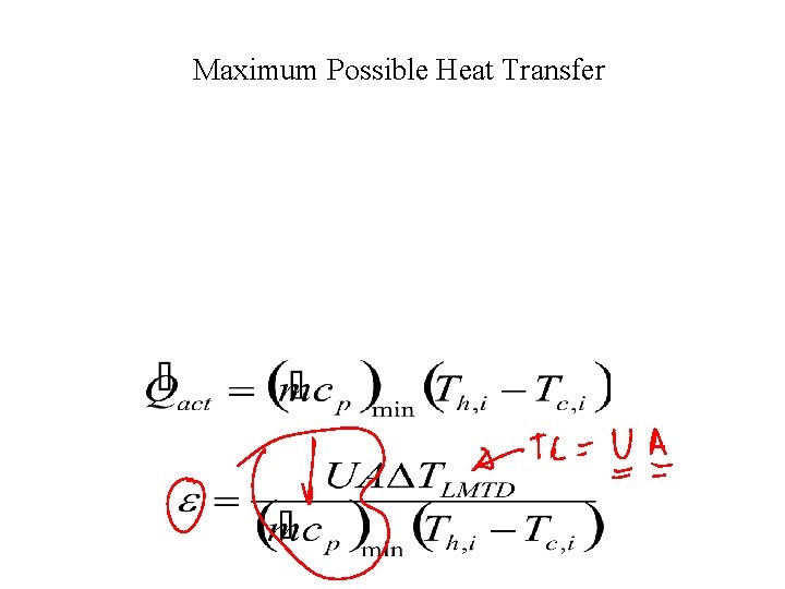 Maximum Possible Heat Transfer 