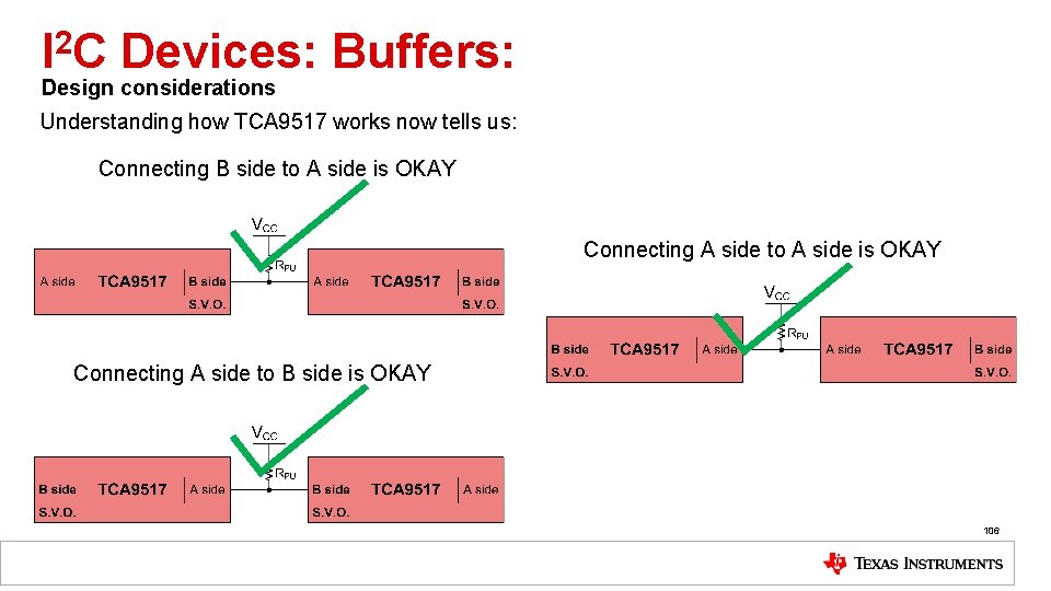 I 2 C Devices: Buffers: Design considerations Understanding how TCA 9517 works now tells