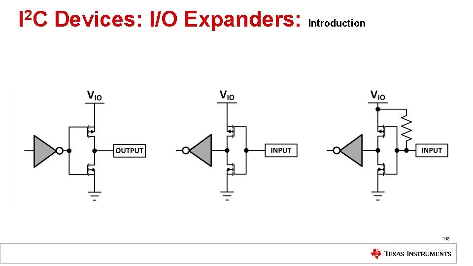 I 2 C Devices: I/O Expanders: Introduction 113 