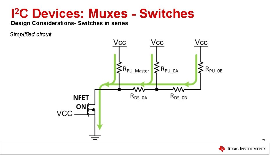 I 2 C Devices: Muxes - Switches Design Considerations- Switches in series Simplified circuit