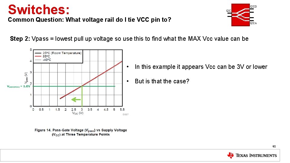 Switches: I 2 C 0 I 2 C Common Question: What voltage rail do