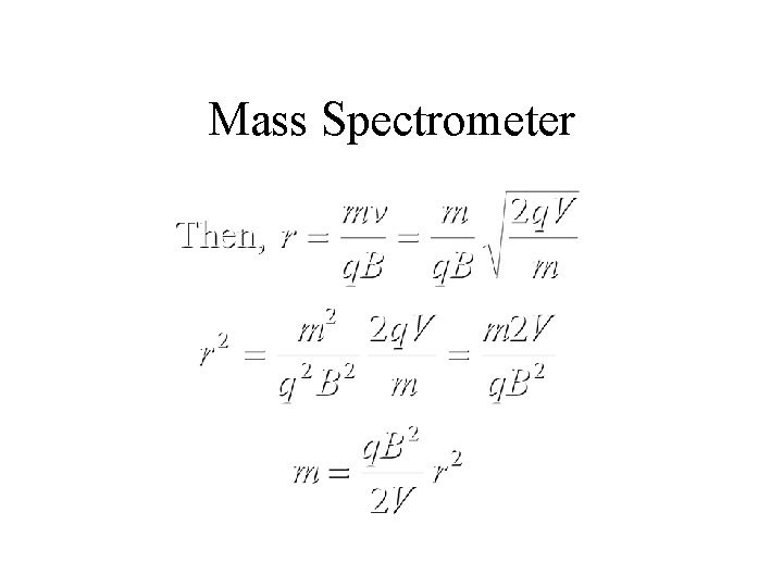 Mass Spectrometer 