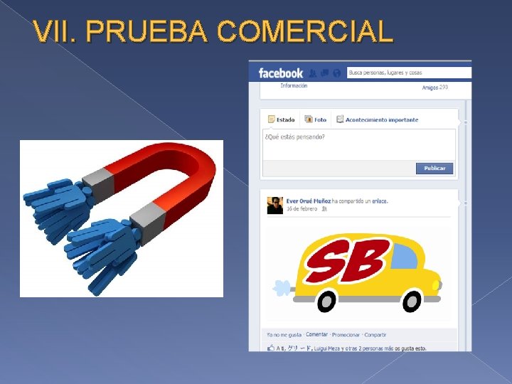 VII. PRUEBA COMERCIAL 