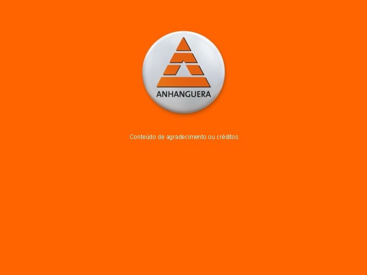 Conteúdo de agradecimento ou créditos 