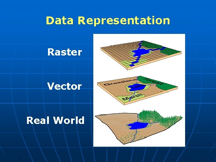 Data Representation Raster Vector Real World 
