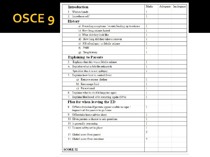 OSCE 9 