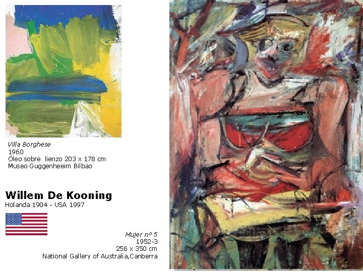 Villa Borghese 1960 Óleo sobre lienzo 203 x 178 cm Museo Guggenheeim Bilbao Willem