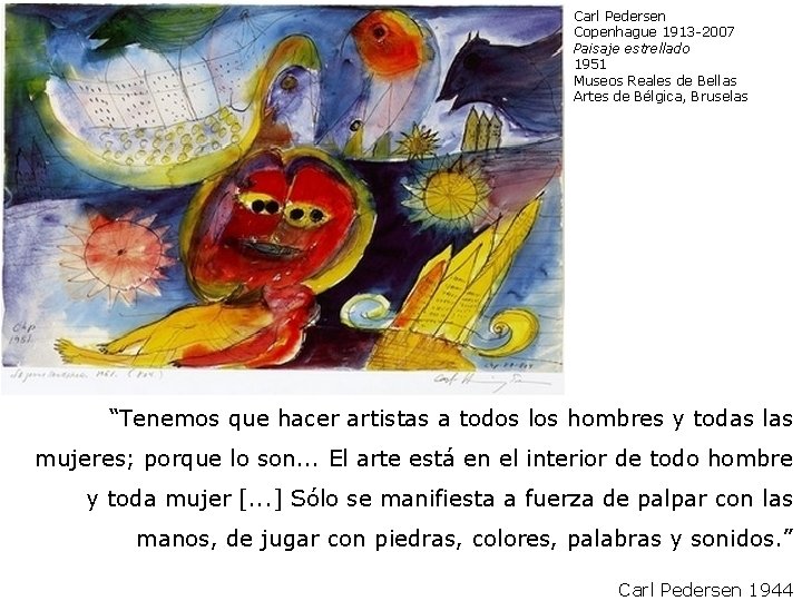 Carl Pedersen Copenhague 1913 -2007 Paisaje estrellado 1951 Museos Reales de Bellas Artes de