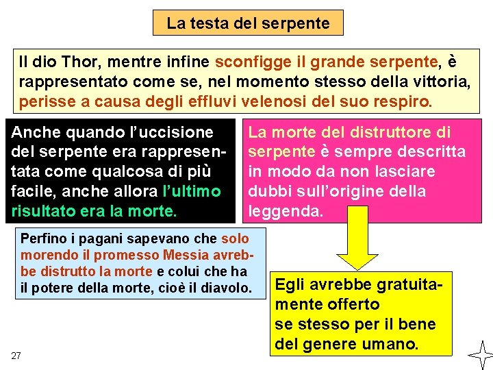 La testa del serpente Il dio Thor, mentre infine sconfigge il grande serpente, è