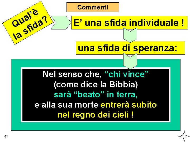 è ’ l a ? u Q fida s la Commenti E’ una sfida