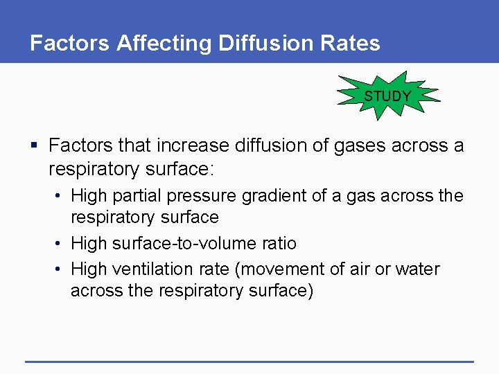 Factors Affecting Diffusion Rates STUDY § Factors that increase diffusion of gases across a