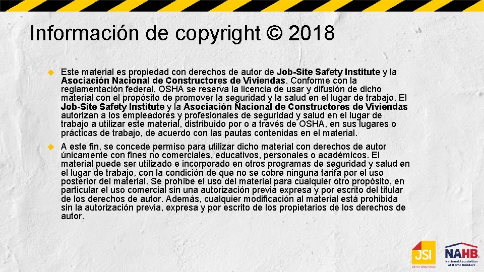 Información de copyright © 2018 Este material es propiedad con derechos de autor de