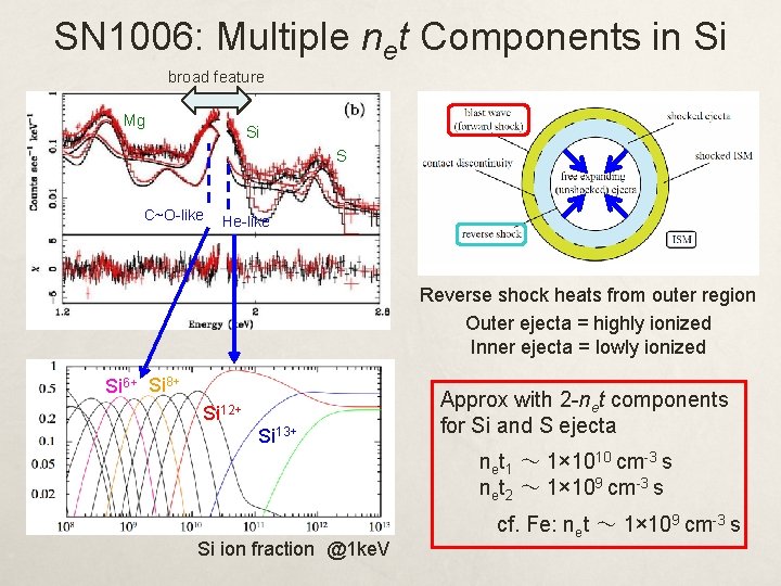 SN 1006: Multiple net Components in Si broad feature Mg Si S C~O-like He-like