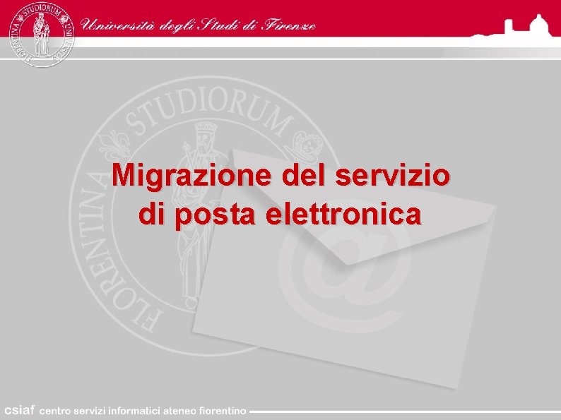 Migrazione del servizio di posta elettronica 