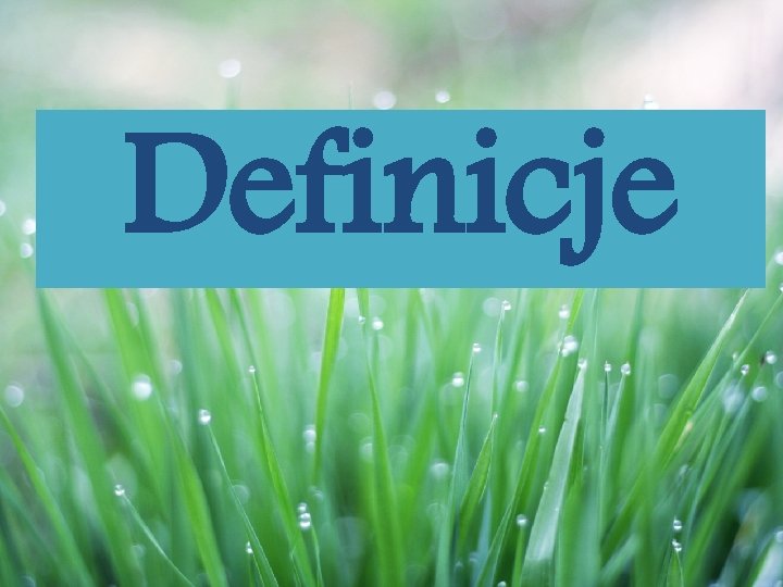 Definicje 