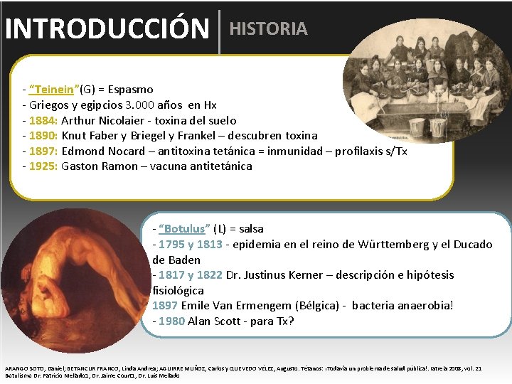 INTRODUCCIÓN HISTORIA - “Teinein”(G) = Espasmo - Griegos y egipcios 3. 000 años en