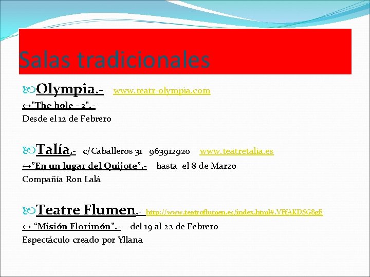 Salas tradicionales Olympia. - www. teatr-olympia. com ↔”The hole - 2”. - Desde el