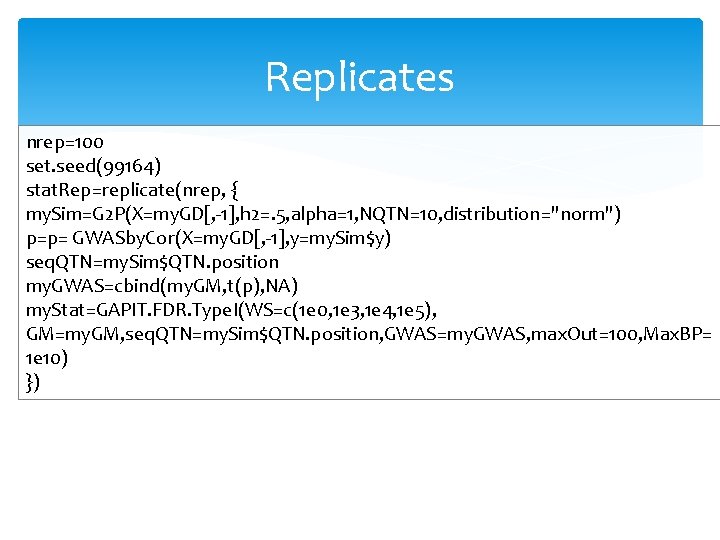 Statistical Genomics Lecture 11 Power Type I Error