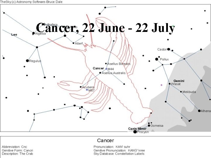 Cancer, 22 June - 22 July 