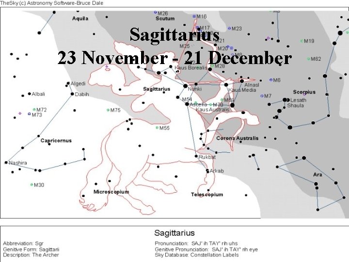 Sagittarius 23 November - 21 December 