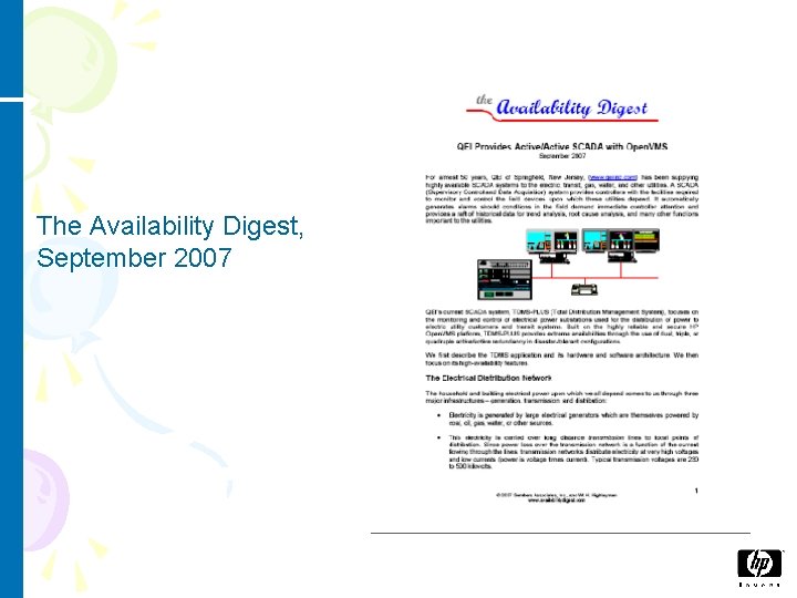 The Availability Digest, September 2007 