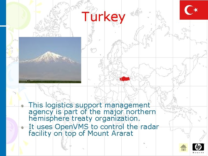 Turkey This logistics support management agency is part of the major northern hemisphere treaty