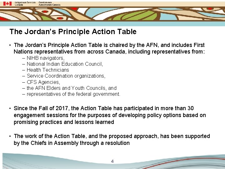 The Jordan’s Principle Action Table • The Jordan’s Principle Action Table is chaired by