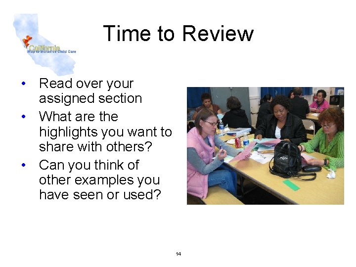 Time to Review • Read over your assigned section • What are the highlights