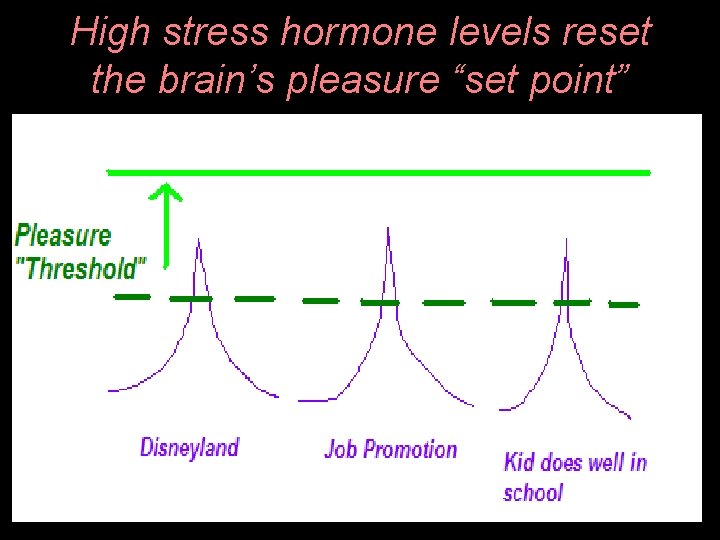 High stress hormone levels reset the brain’s pleasure “set point” 