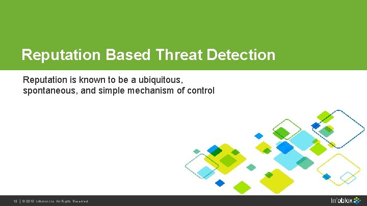Reputation Based Threat Detection Reputation is known to be a ubiquitous, spontaneous, and simple Reputation Based Threat Detection Reputation is known to be a ubiquitous, spontaneous, and simple