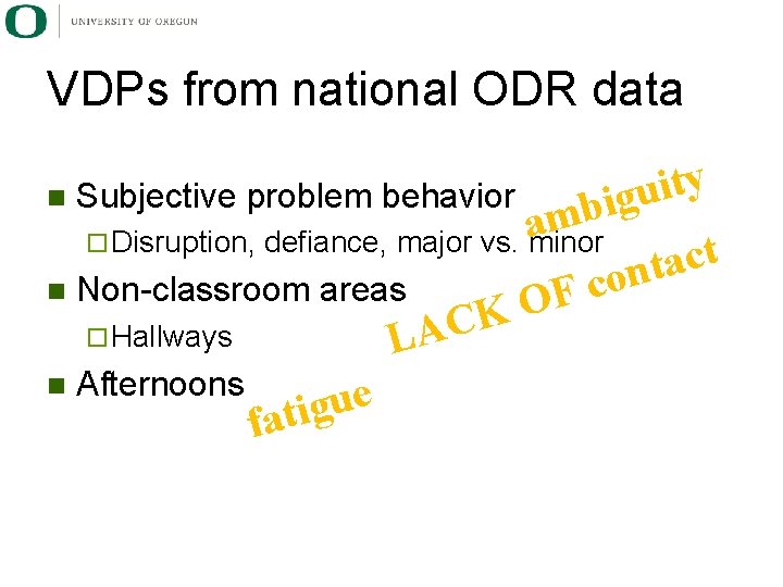 VDPs from national ODR data y t i u g i b m a