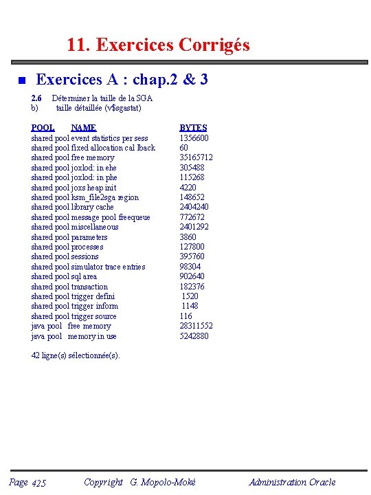 11. Exercices Corrigés n Exercices A : chap. 2 & 3 2. 6 b) 11. Exercices Corrigés n Exercices A : chap. 2 & 3 2. 6 b)