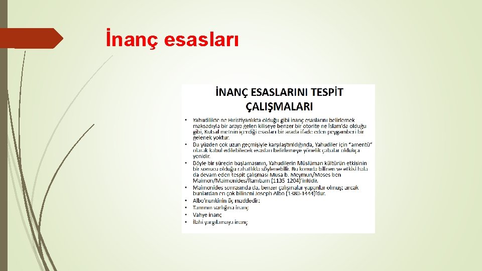 İnanç esasları 