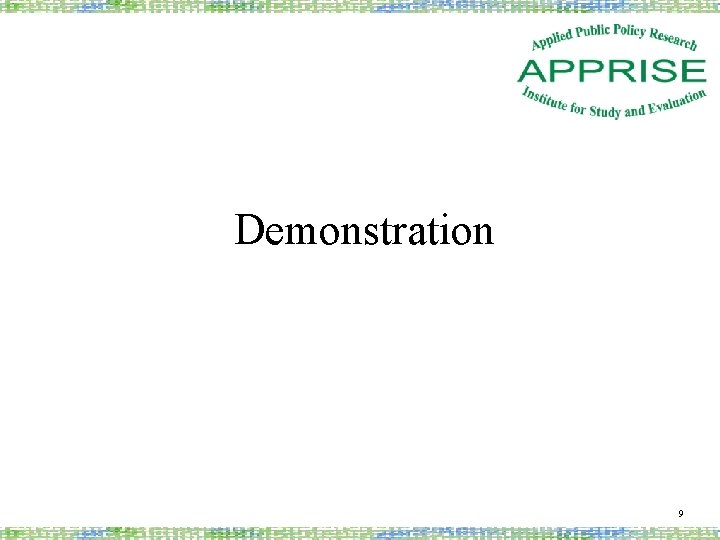 Demonstration 9 