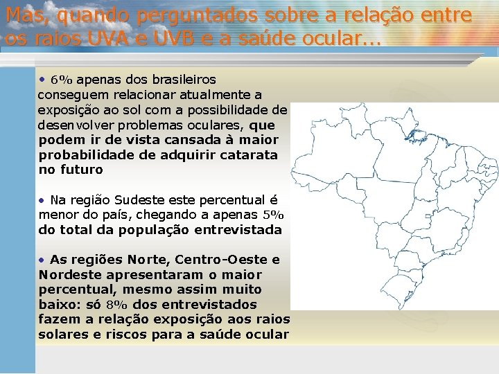 Mas, quando perguntados sobre a relação entre os raios UVA e UVB e a