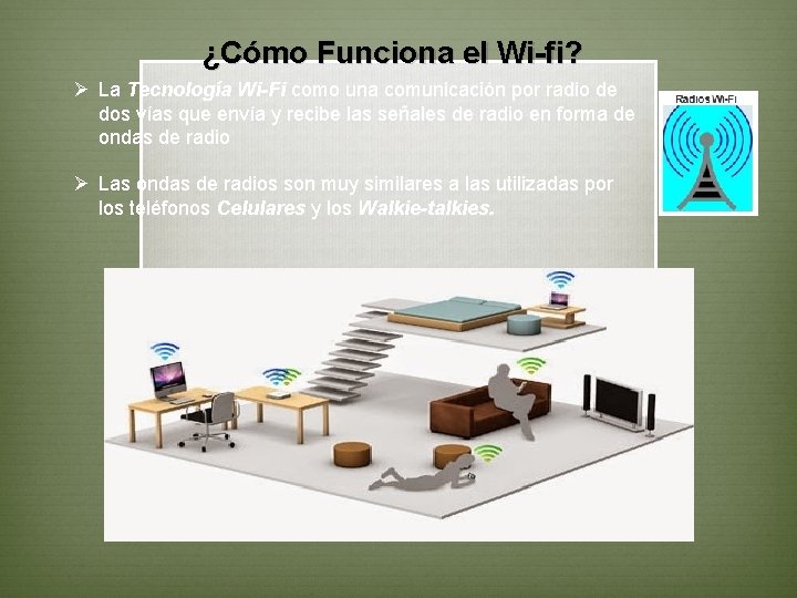 ¿Cómo Funciona el Wi-fi? Ø La Tecnología Wi-Fi como una comunicación por radio de ¿Cómo Funciona el Wi-fi? Ø La Tecnología Wi-Fi como una comunicación por radio de