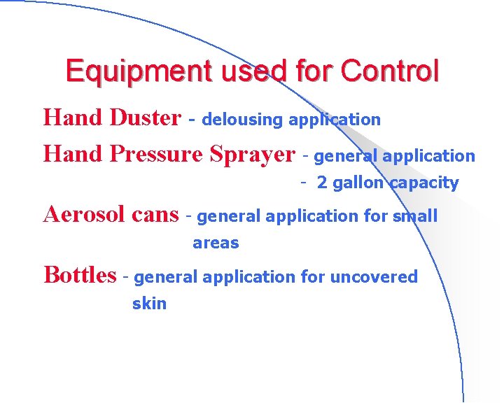 Equipment used for Control Hand Duster - delousing application Hand Pressure Sprayer - general