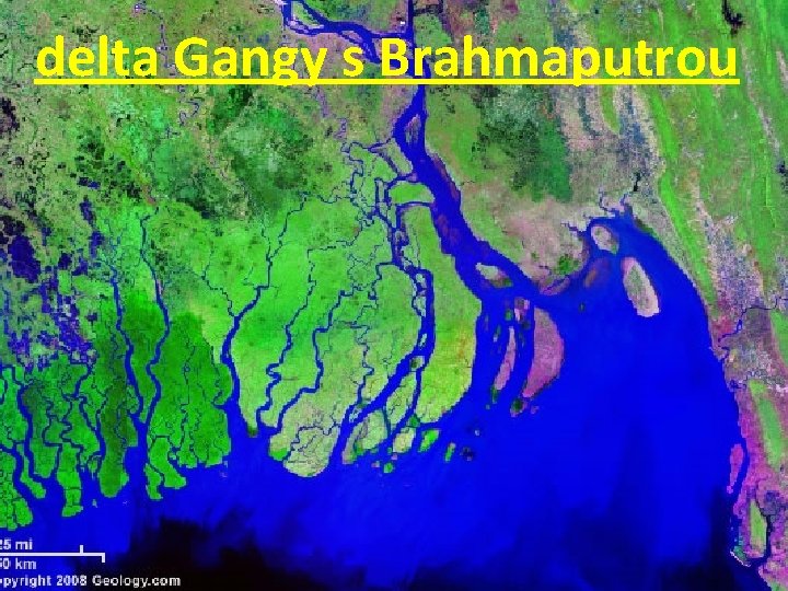 delta Gangy s Brahmaputrou 
