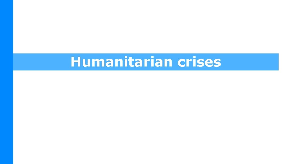 Humanitarian crises 
