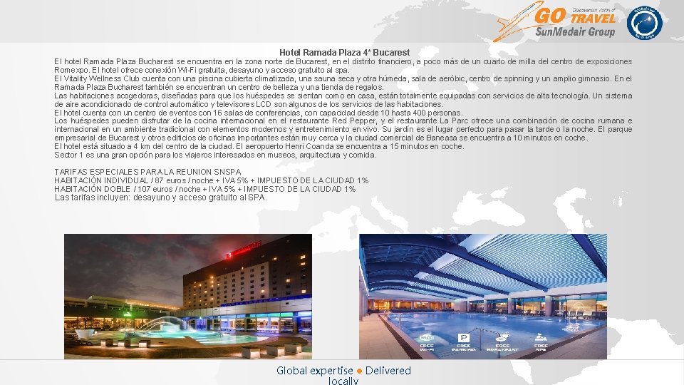 Hotel Ramada Plaza 4* Bucarest El hotel Ramada Plaza Bucharest se encuentra en la