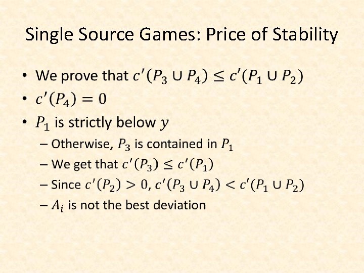 Single Source Games: Price of Stability • 