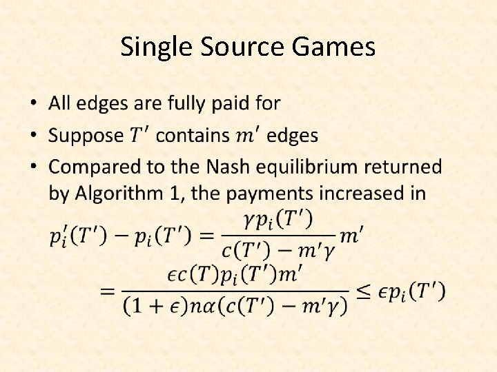 Single Source Games • 