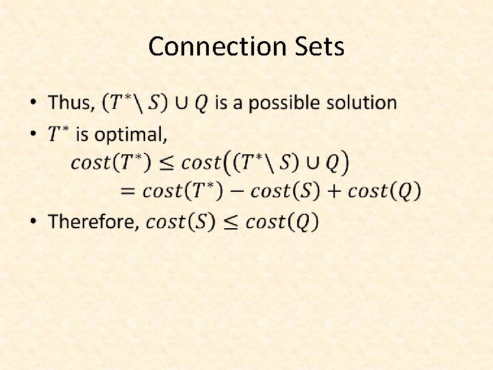 Connection Sets • 