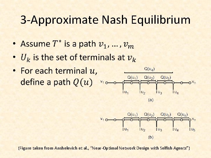 3 -Approximate Nash Equilibrium • (Figure taken from Anshelevich et al. , “Near-Optimal Network